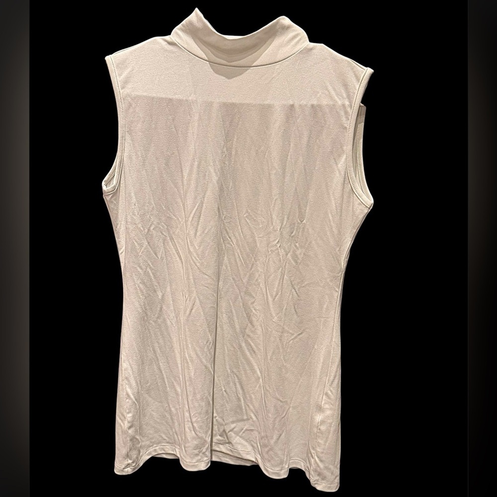 Elegant Cream Sleeveless Top LARGE